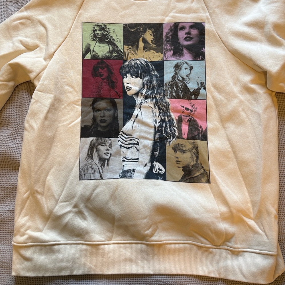 Taylor Swift Rare Cream Full Color Eras Tour Hoodie